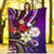 Niue Premium Blanket - Tribal Flower With Special Turtles Purple Color - Polynesian Pride