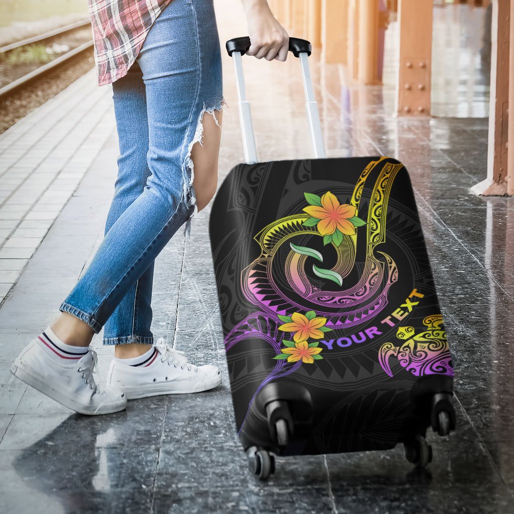Polynesian Custom Personalised Luggage Covers - Plumeria Flowers with Spiral Patterns - Polynesian Pride