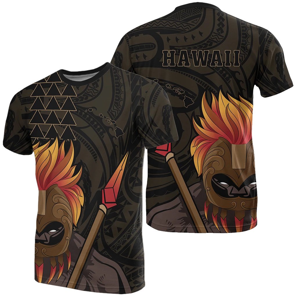 Polynesian Kakau Gold Kanaka Warrior Hoodie Legend Unisex Gold - Polynesian Pride