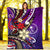 Chuuk State Premium Blanket - Tribal Flower With Special Turtles Purple Color - Polynesian Pride