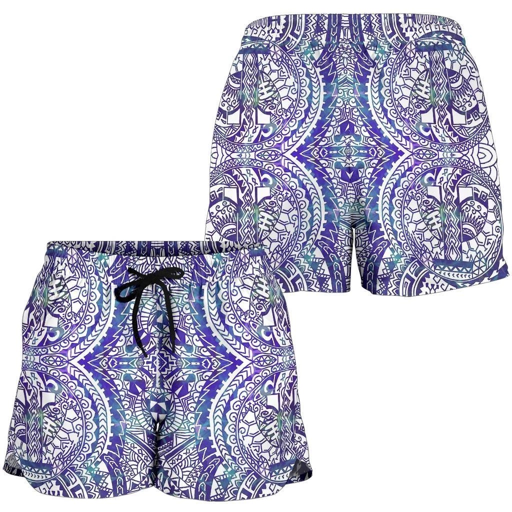 Polynesian Symmetry Gardient Violet Women's Short Women Violet - Polynesian Pride