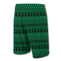 Hawaii Polynesian Tattoo Tribal Board Shorts Green - Polynesian Pride
