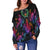 Pohnpei Women's Off Shoulder Sweaters - Sea Turtle In Tribal Polynesian Style - Polynesian Pride