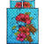 Hawaii Quilt Bed Set - Ocean Hibiscus Quilt Bed Set Black - Polynesian Pride