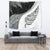 Paua Shell Maori Silver Fern Tapestry White Wall Tapestry Large 104" x 88" White - Polynesian Pride