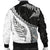 Paua Shell Maori Silver Fern Men's Bomber Jacket White - Polynesian Pride