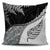 Paua Shell Maori Silver Fern Pillow Cover White Pillow Cover One Size White - Polynesian Pride