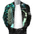 Aotearoa Paua Shell Men Bomber Jacket Maori Silver Fern - Polynesian Pride