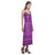 Polynesia Pattern V - Neck Open Fork Long Dress - Pink Style - Polynesian Pride