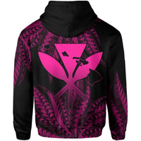 Polynesian Pride Hoodie Hawaii King Polynesian Hoodie Durk Style Pink - Polynesian Pride