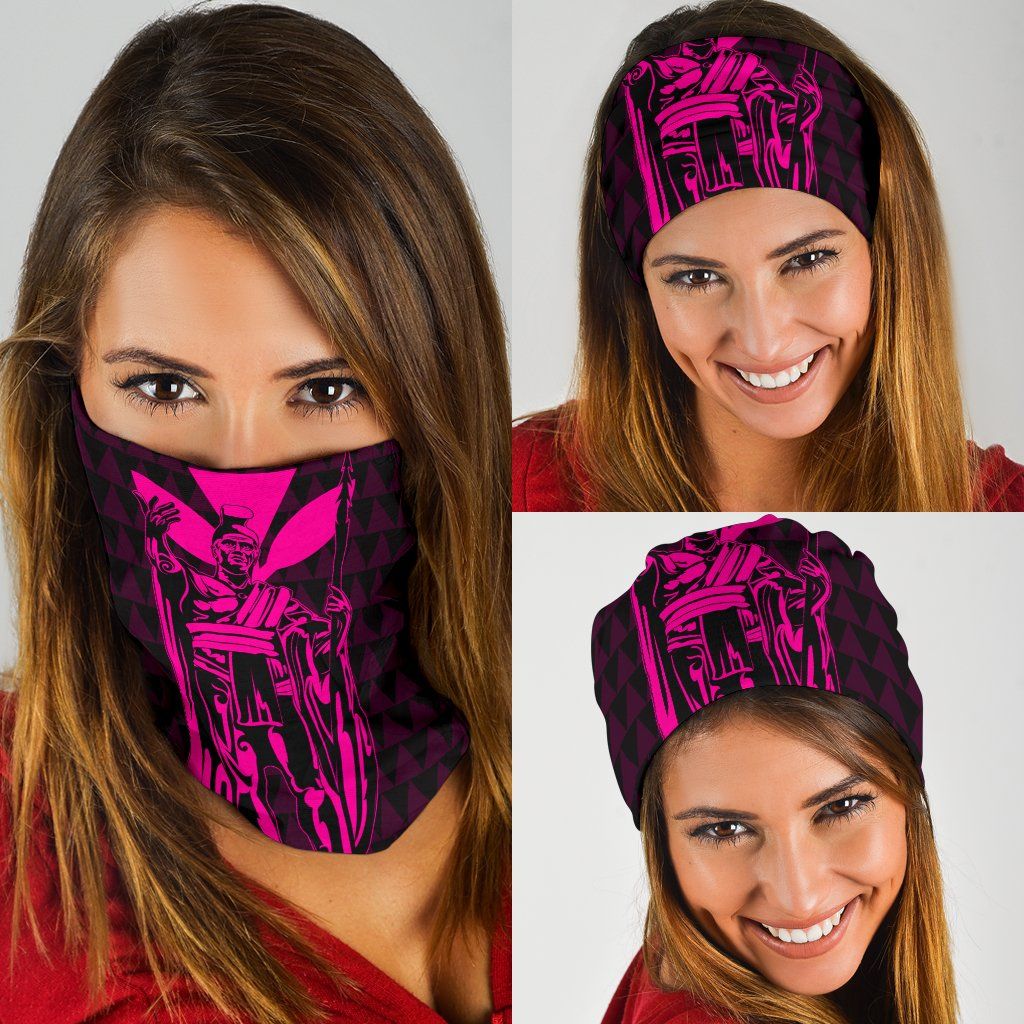 Polynesian Pride Bandana - Hawaii King Kanaka Kakau Bandana 3 - Pack - Pink - Polynesian Pride