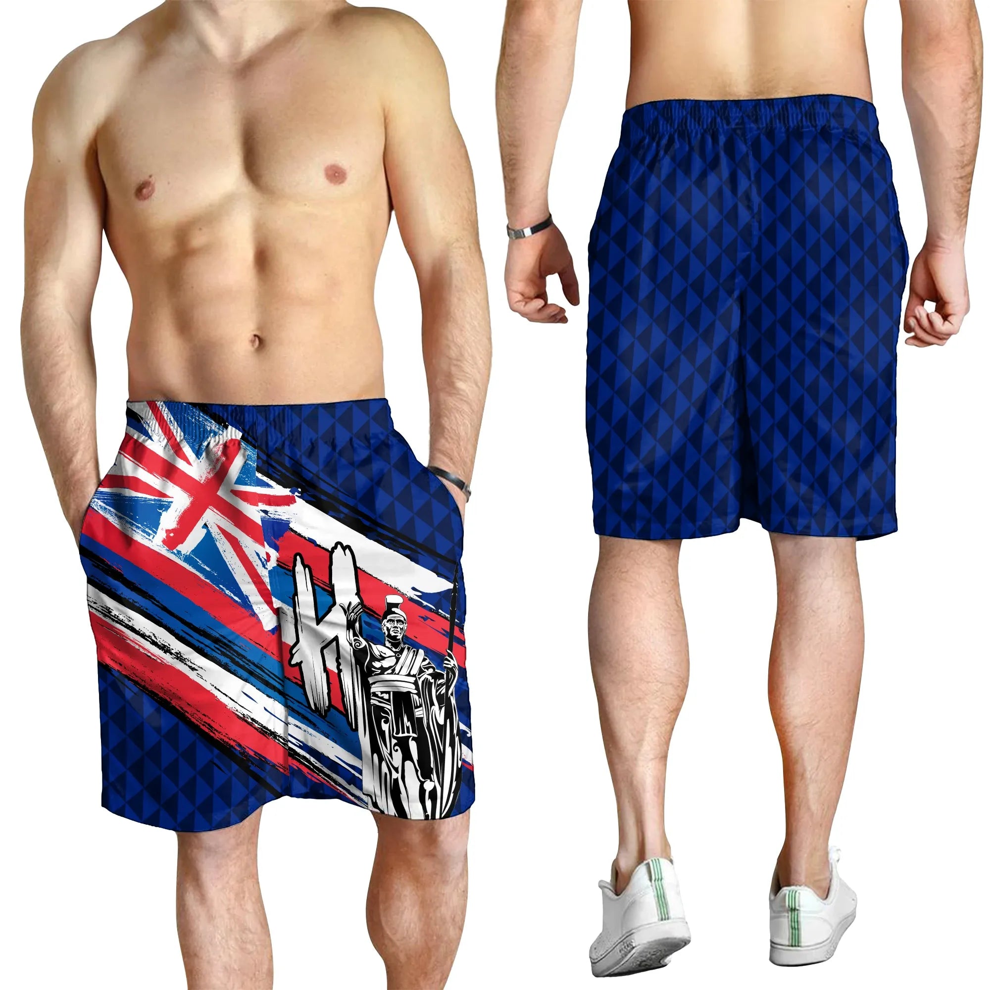 Polynesian Pride Short - Hawaii King Flag Kanaka Map Polynesian Men's Short - Won Style - Polynesian Pride