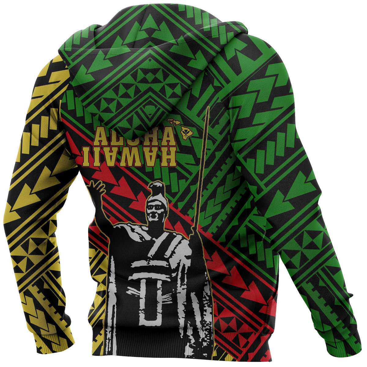 Polynesian Pride Clothing Zip Hoodie Hawaii King Kanaka Flag - Polynesian Pride
