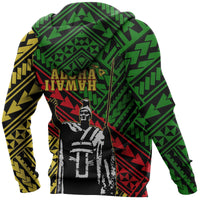 Polynesian Pride Clothing Zip Hoodie Hawaii King Kanaka Flag - Polynesian Pride