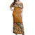 NE Fiji Bula Dress - Tapa Shred Off Shoulder Long Dress - Polynesian Pride