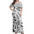 NE Maori Dress - Maori Mix Off Shoulder Long Dress Long Dress White - Polynesian Pride