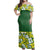 Polynesian Pride Dress - Golden Green Off Shoulder Long Dress Long Dress Green - Polynesian Pride