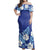 Polynesian Pride Dress - Blue Hibiscus Off Shoulder Long Dress Long Dress Blue - Polynesian Pride