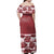 Polynesian Pride Dress - Pink Monstera Off Shoulder Long Dress - Polynesian Pride