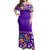 Polynesian Pride Dress - Purple Plumeria Off Shoulder Long Dress Long Dress Purple - Polynesian Pride