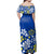 Polynesian Pride Dress - Traditional Blue Off Shoulder Long Dress - Polynesian Pride