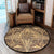 Polynesian Pride Home Set - Tonga Polynesian Tapa Round Carpet Round Carpet Red - Polynesian Pride