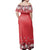 Polynesian Pride Dress - Samoan Red Tropical Flowers Off Shoulder Long Dress - Polynesian Pride