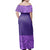 Polynesian Pride Dress - Purple Samoan Elei Pattern Off Shoulder Long Dress - Polynesian Pride