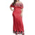 Polynesian Pride Dress - Samoan Red Leaves Off Shoulder Long Dress Long Dress Red - Polynesian Pride