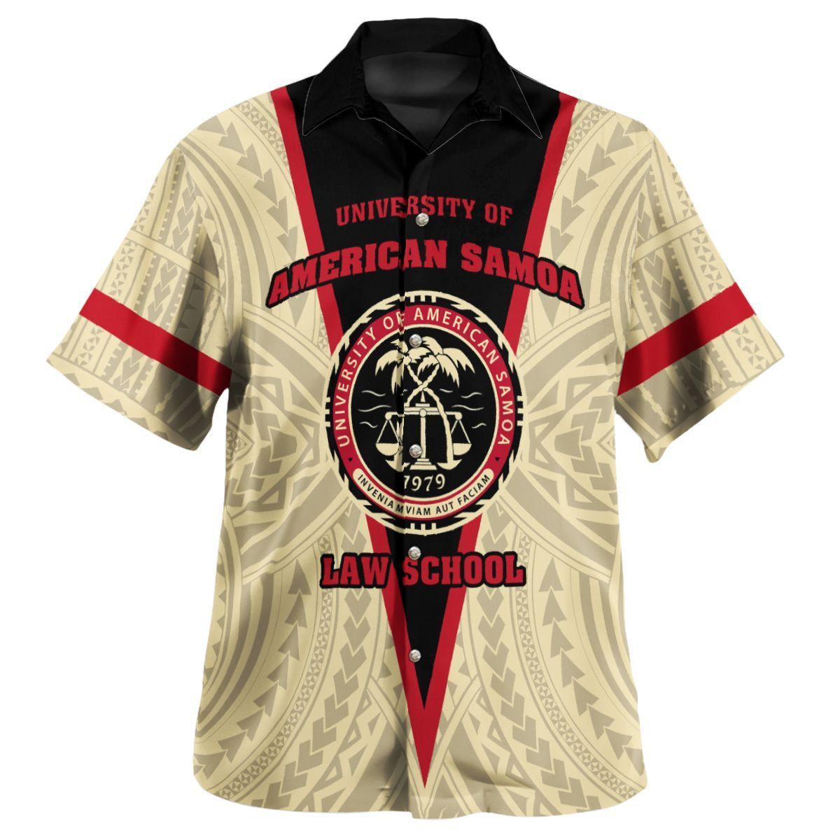 Samoan Hawaiian Shirt - American Samoa Law School Hawaiian Shirt Unisex Beige - Polynesian Pride