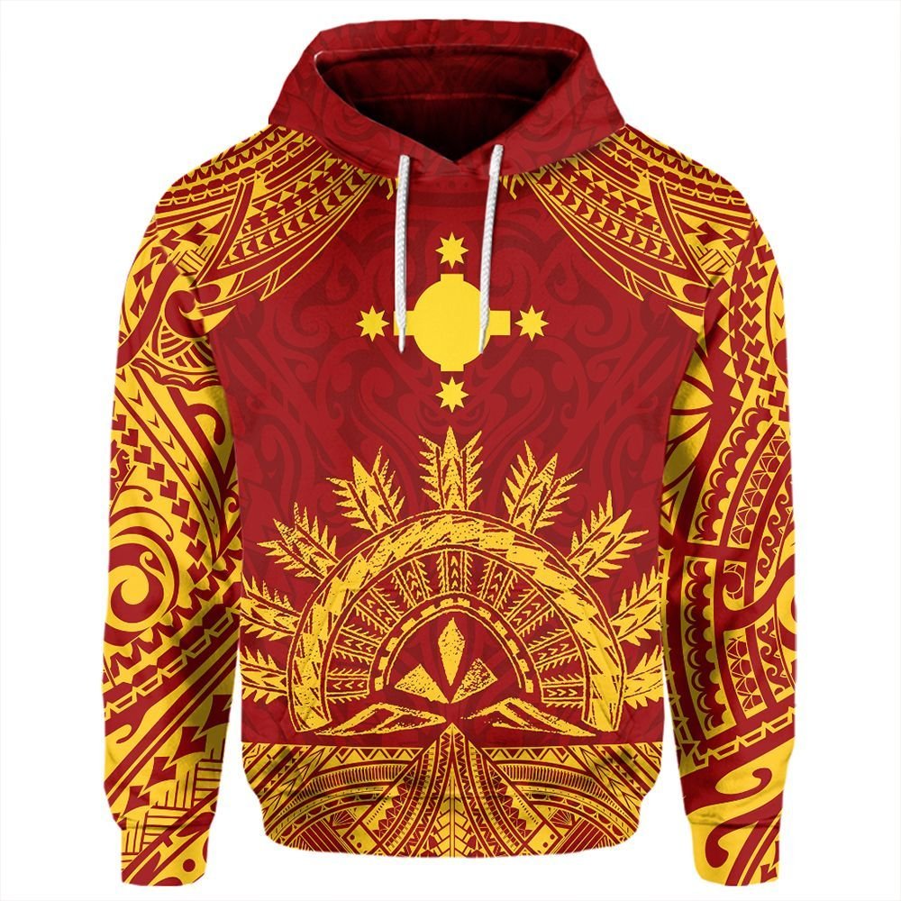 Polynesian Pride Hoodie Fiji Hoodie Rotuma Hoodie Unisex Red - Polynesian Pride