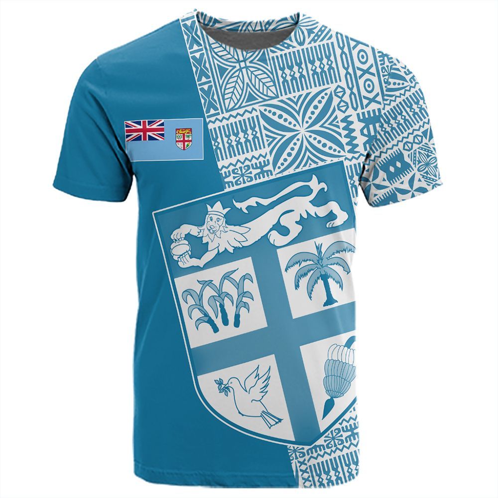 Polynesian Pride Fiji T Shirt Fiji Spirit T Shirt Unisex Blue - Polynesian Pride