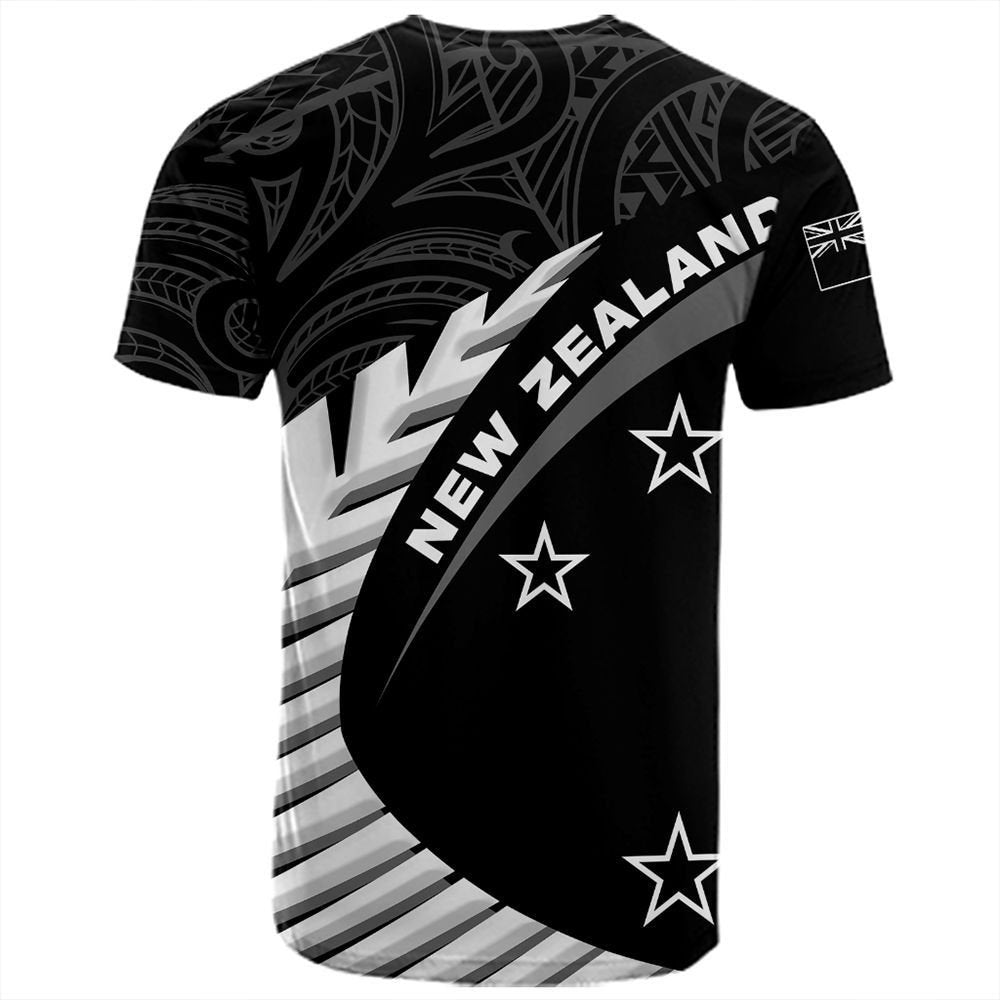 Polynesian Pride New Zealand T Shirt Aotearoa Black Rugby T Shirt - Polynesian Pride