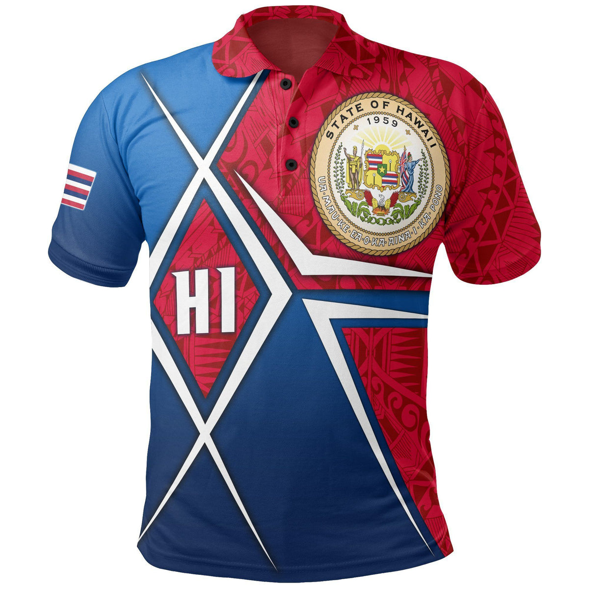 Polynesian Pride Apparel Polynesian Hawaii Polo Shirt Hawaii Seal Unisex Black - Polynesian Pride