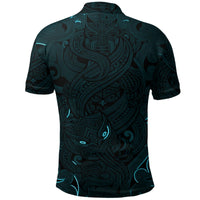 Polynesian Pride Apparel New Zealand Polo Shirt, Maori Gods Golf Shirt, Tumatauenga (God of War) Blue - Polynesian Pride