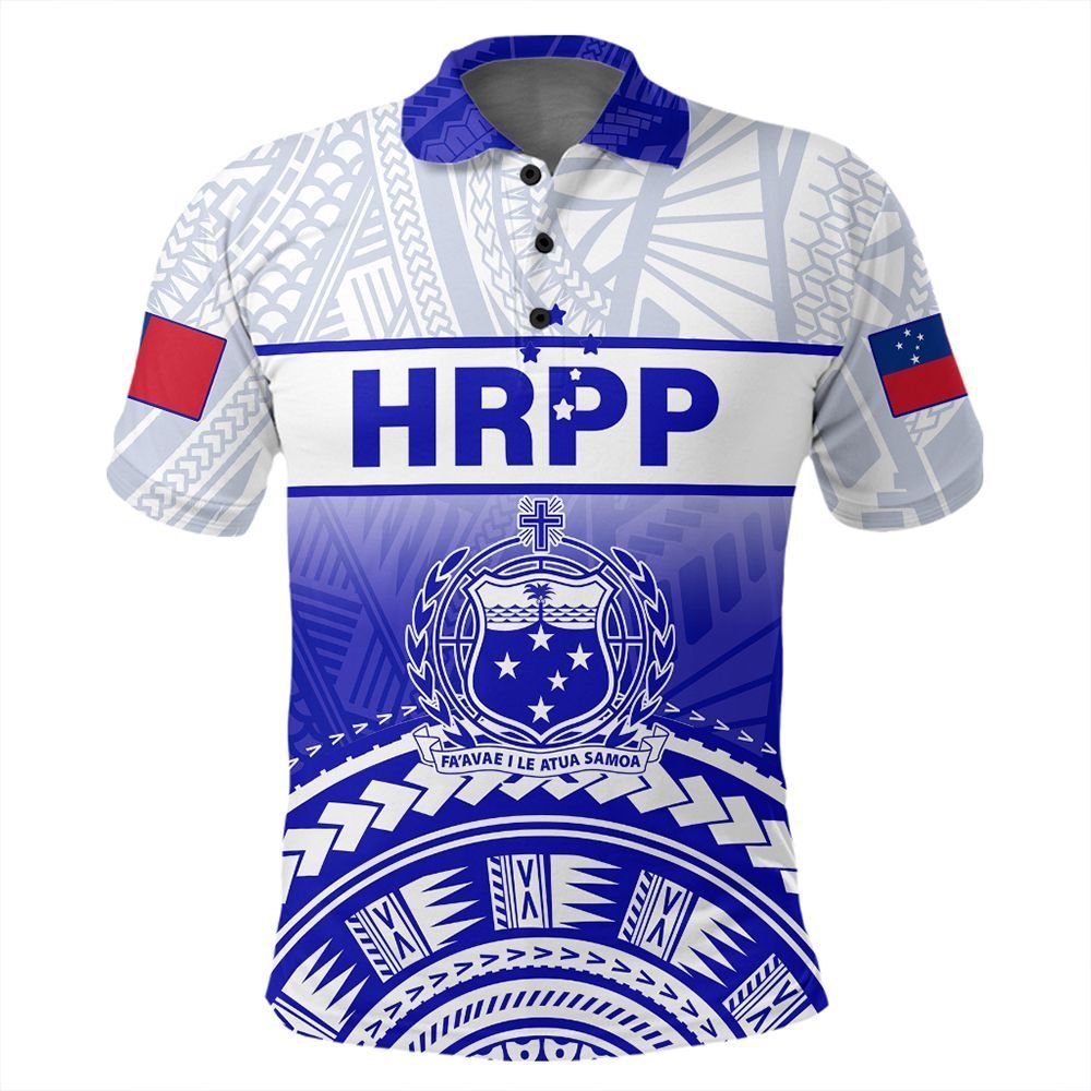 Polynesian Pride Apparel Samoan Polo Shirt Samoa HRPP Polo Shirt Unisex Blue - Polynesian Pride