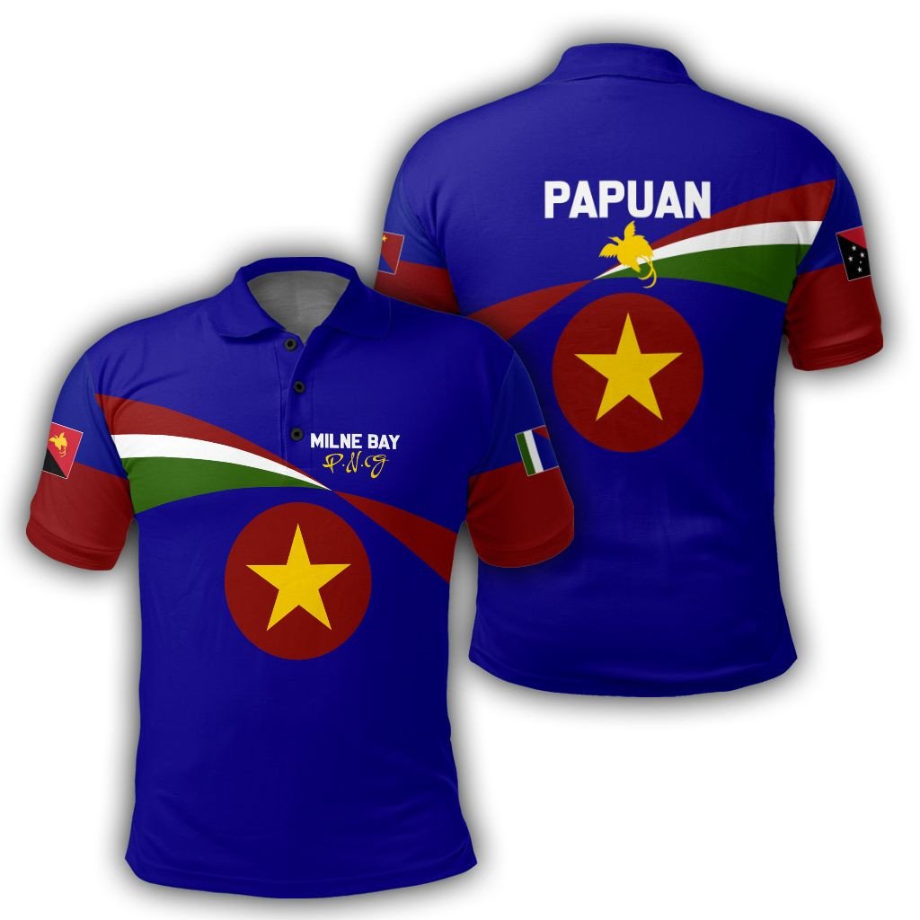 Polynesian Pride Apparel MilBay Polo Shirt PNG Flag Style - Polynesian Pride