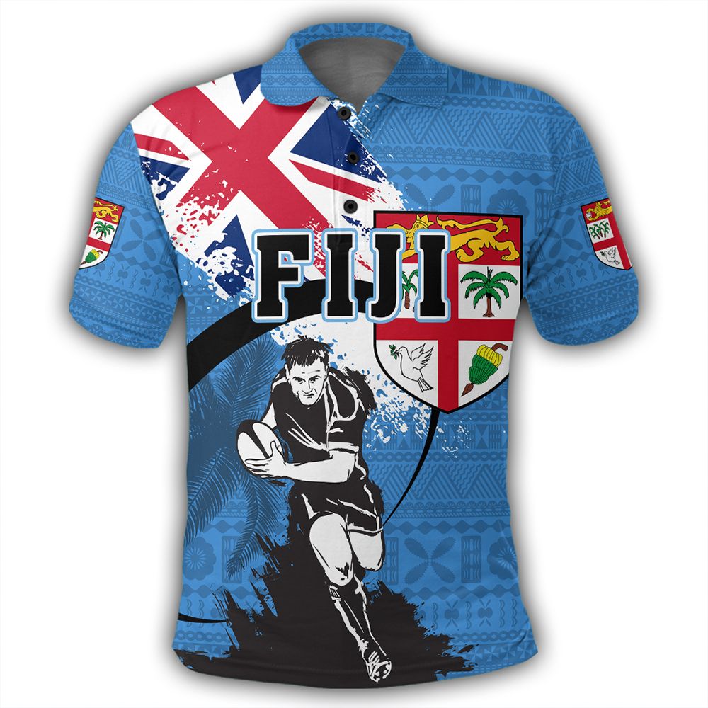 Polynesian Pride Apparel Polo Shirt Fiji Polo Shirt Rugby Tapa Pattern Spoto Style - Polynesian Pride