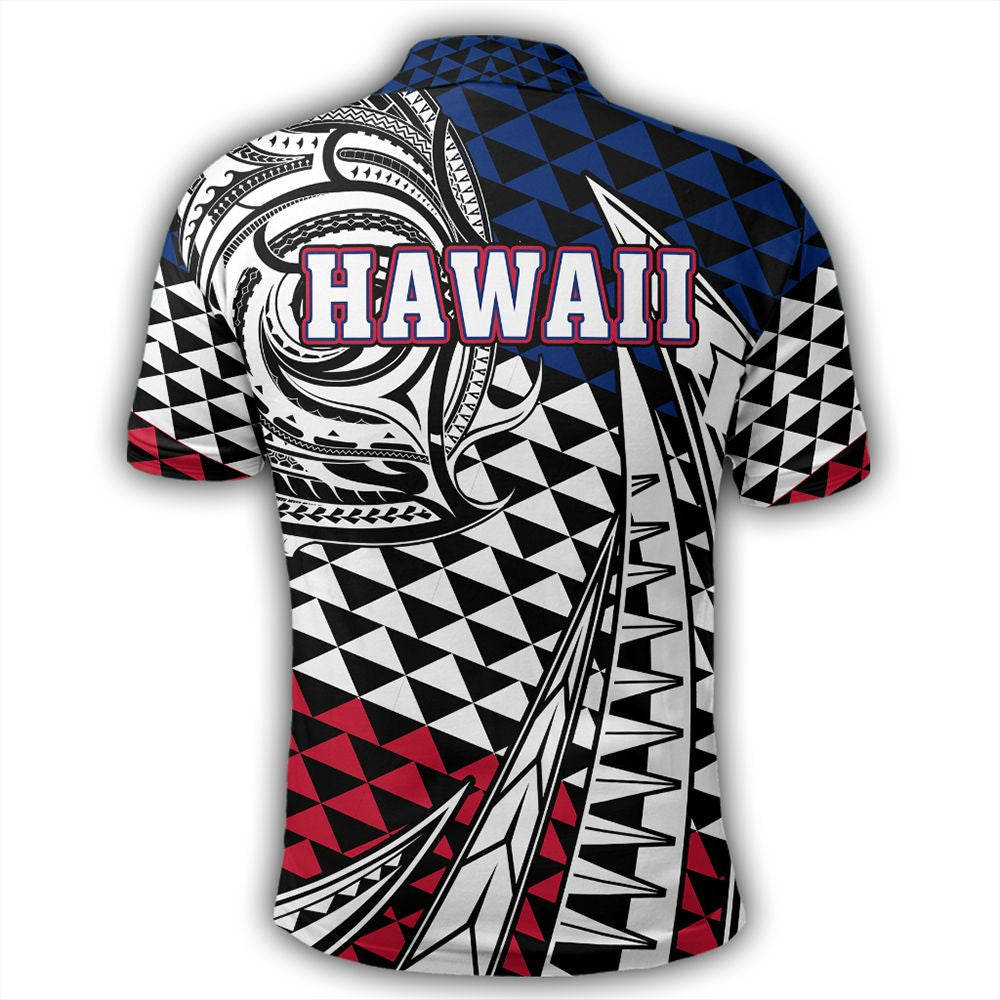 Polynesian Pride Apparel Polo Shirt Hawaii Polo Shirt Kakau Pattern Pohic Style - Polynesian Pride