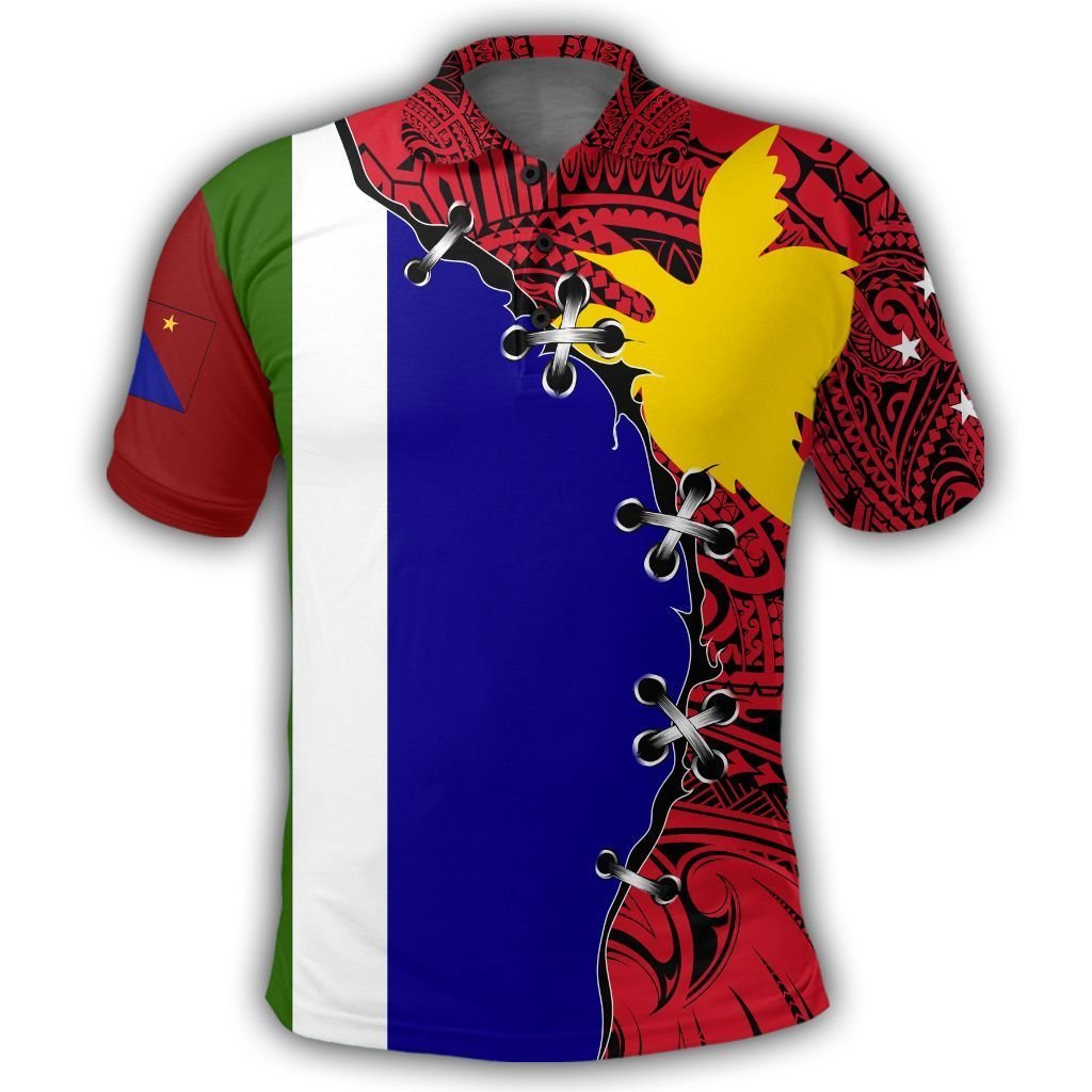 Polynesian Pride Apparel MilBay Polo Shirt PNG Suture Style Unisex Red - Polynesian Pride