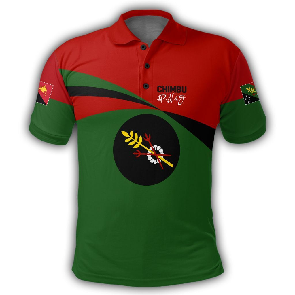 Polynesian Pride Apparel Chimbu Polo Shirt PNG Flag Style Unisex Green - Polynesian Pride