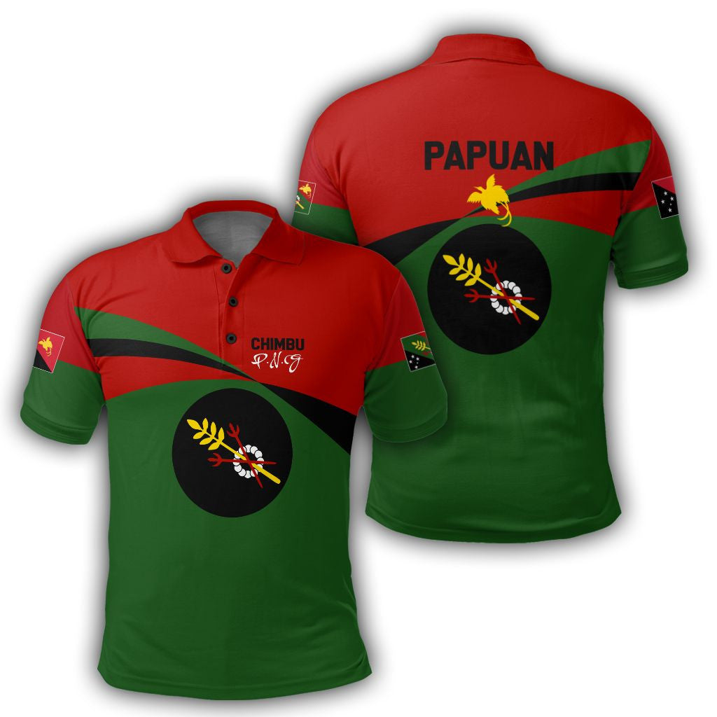 Polynesian Pride Apparel Chimbu Polo Shirt PNG Flag Style - Polynesian Pride