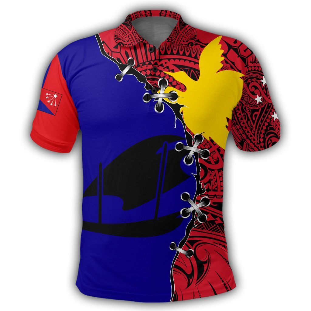 Polynesian Pride Apparel Central Province Polo Shirt PNG Suture Style Unisex Red - Polynesian Pride