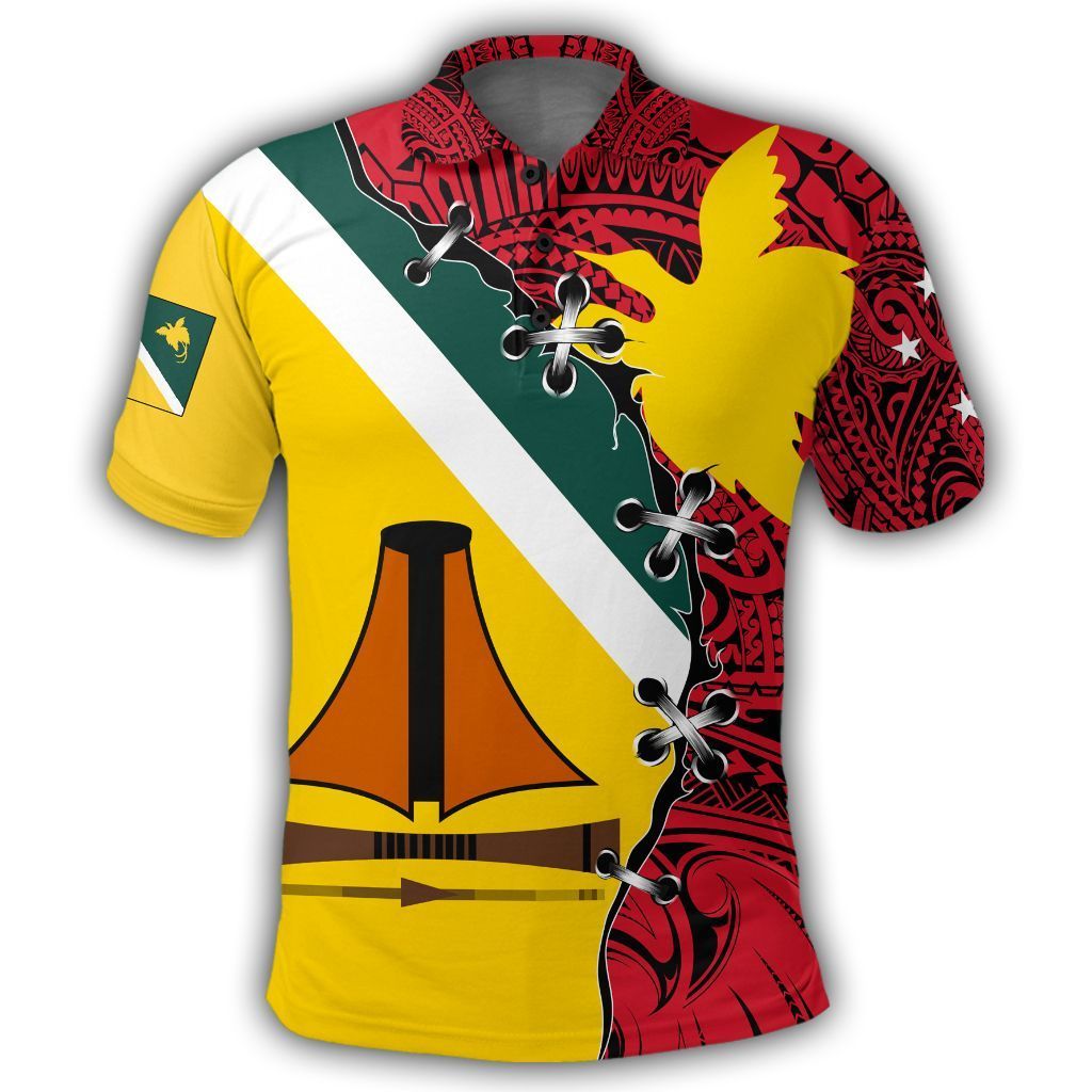 Polynesian Pride Apparel Jiwaka Polo Shirt PNG Suture Style Unisex Red - Polynesian Pride