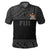 Polynesian Pride Apparel Polo Shirt Fiji Polo Shirt Flag Tapa Gray Art Style - Polynesian Pride