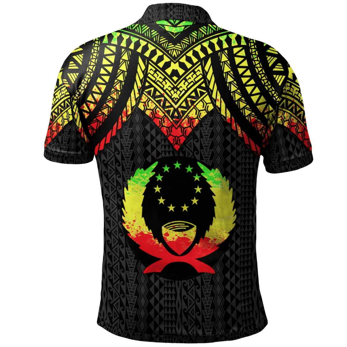 Polynesian Pride Apparel Pohnpei Polo Shirt Polynesian Armor Style Reggae - Polynesian Pride