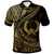 Polynesian Pride Apparel Pohnpei Polo Shirt Plumeria Flowers Gold Version Unisex Black - Polynesian Pride