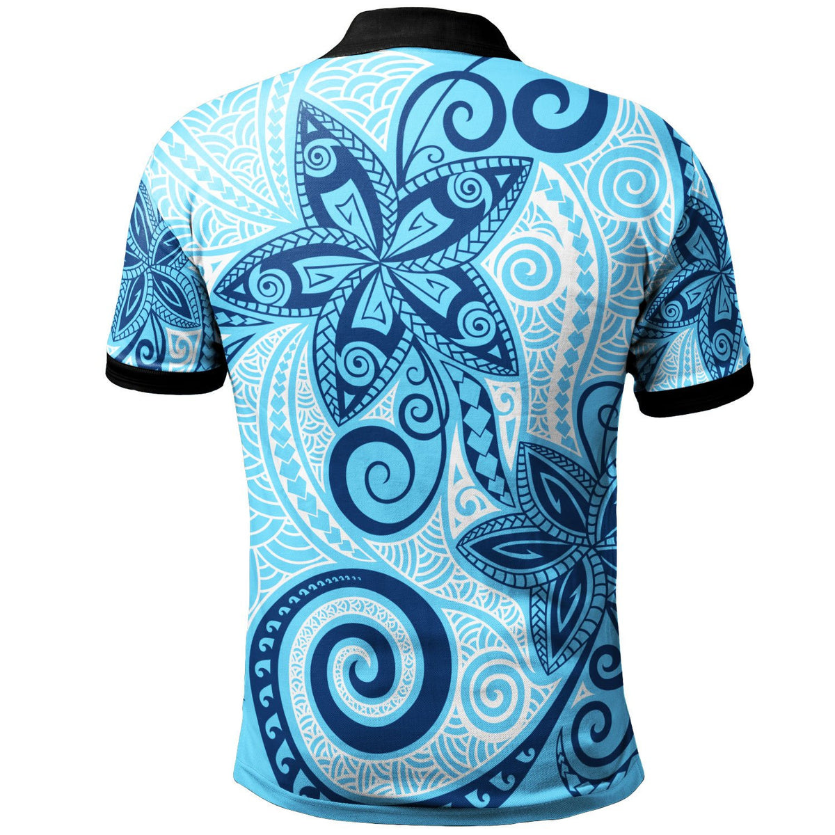 Polynesian Pride Apparel Pohnpei Polo Shirt Tribal Plumeria Pattern - Polynesian Pride