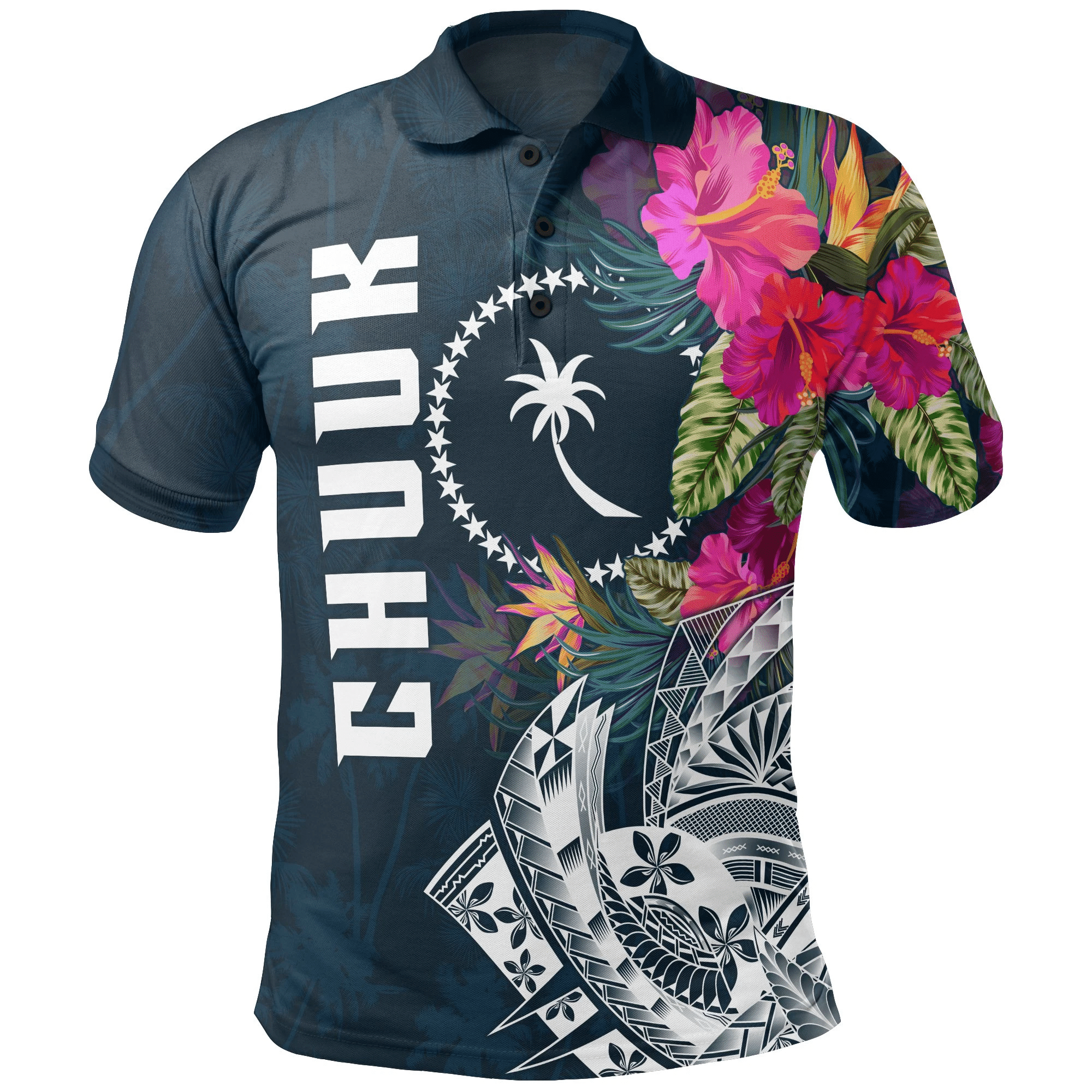 Polynesian Pride Apparel Chuuk Polo Shirt Chuuk Summer Vibes Unisex Blue - Polynesian Pride