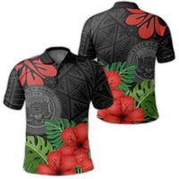 Polynesian Pride Apparel Hawaii Polo Shirt Hawaii Polynesian Hibiscus Polo Shirt - Polynesian Pride